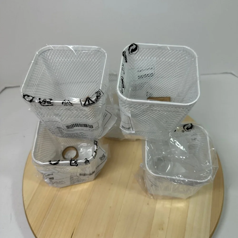 5 IKEA DRONJONS DRÖNJÖNS Holder Pencil  & Pen Cup White Steel 004.948.79 New